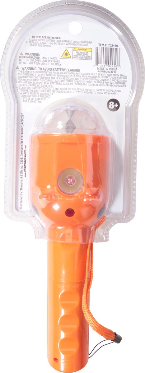 slide 11 of 12, Halloween 3W LED Light Spin 360 Flashlight 1 ea, 1 ct