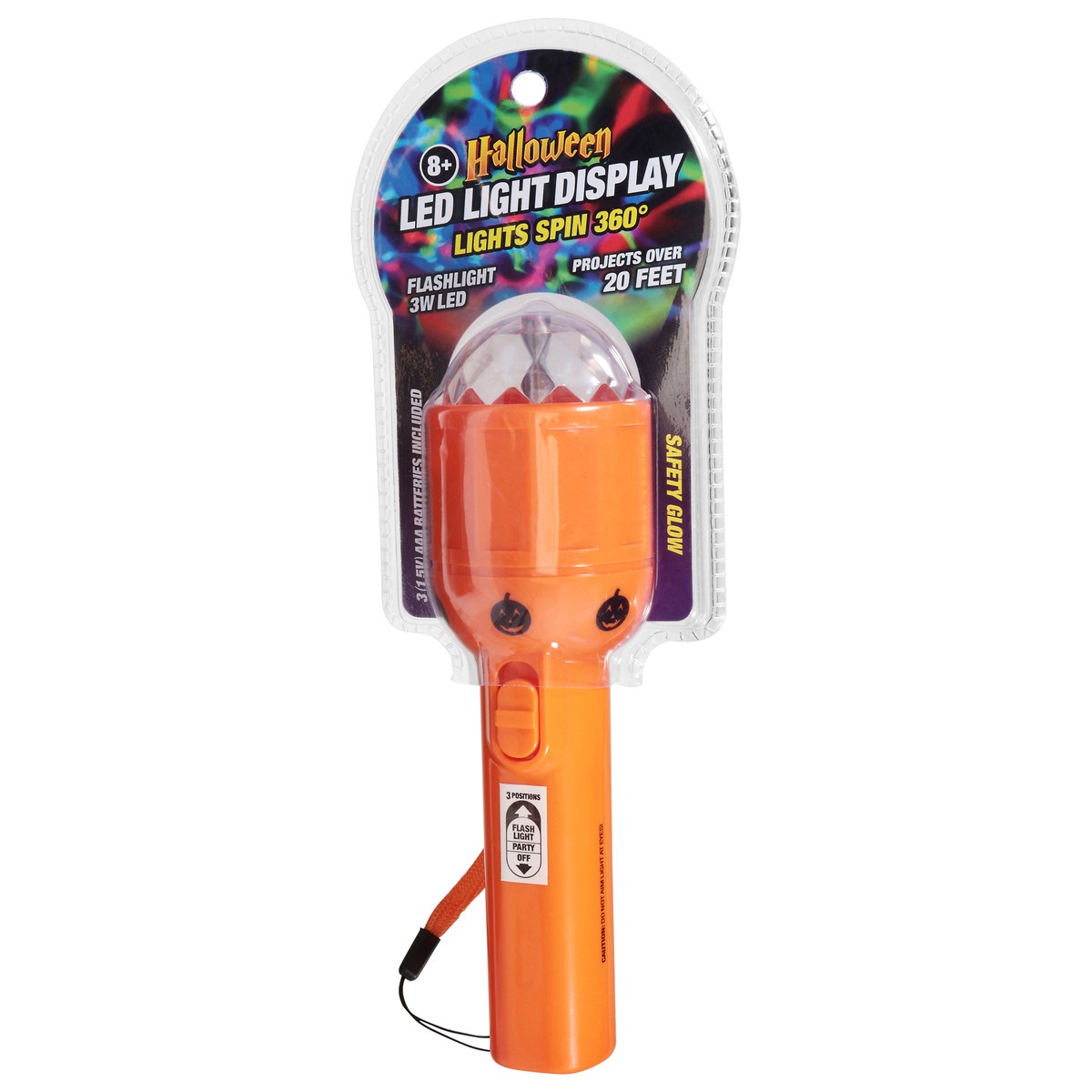 slide 8 of 12, Halloween 3W LED Light Spin 360 Flashlight 1 ea, 1 ct