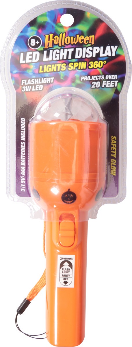 slide 10 of 12, Halloween 3W LED Light Spin 360 Flashlight 1 ea, 1 ct