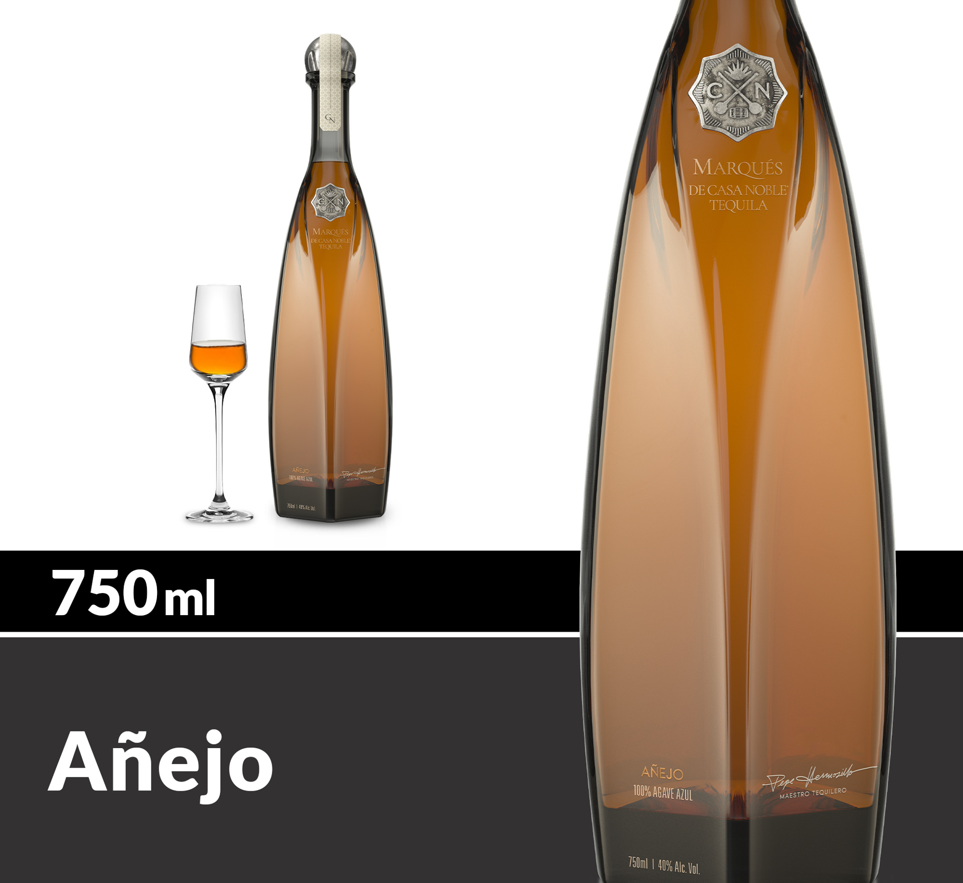 slide 9 of 10, Casa Noble Marqués de Casa Noble Añejo Tequila, 750 mL Bottle, 80 Proof, 25.35 fl. oz