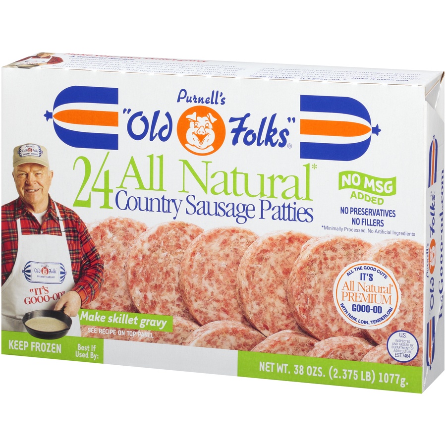 Purnell's "Old Folks" All Natural Country Sausage Patties 38 oz Shipt
