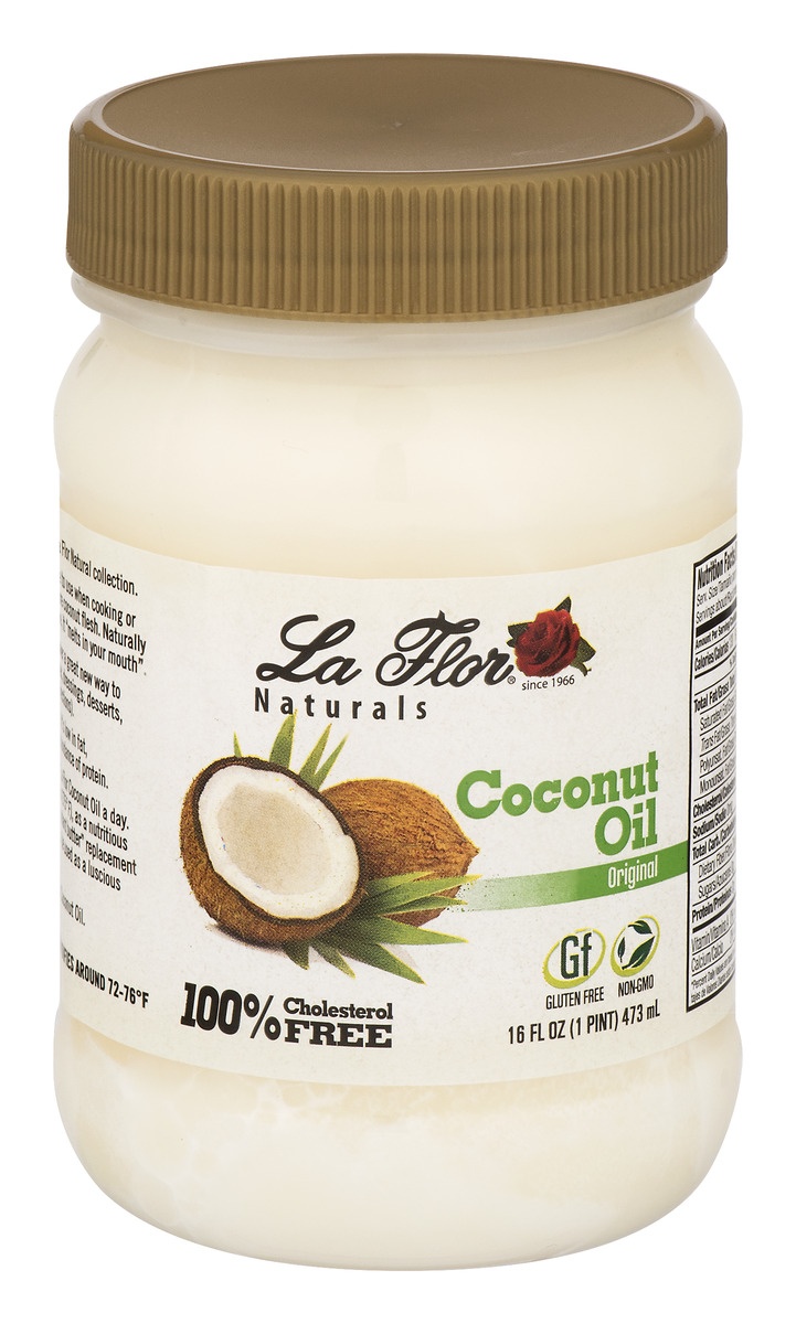 slide 1 of 1, La Flor Coconut Oil, 16 oz