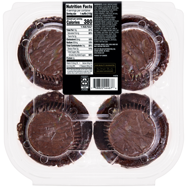 slide 7 of 9, Frederiks Raspberry Filled Dbl Choc Muff, 1 ct