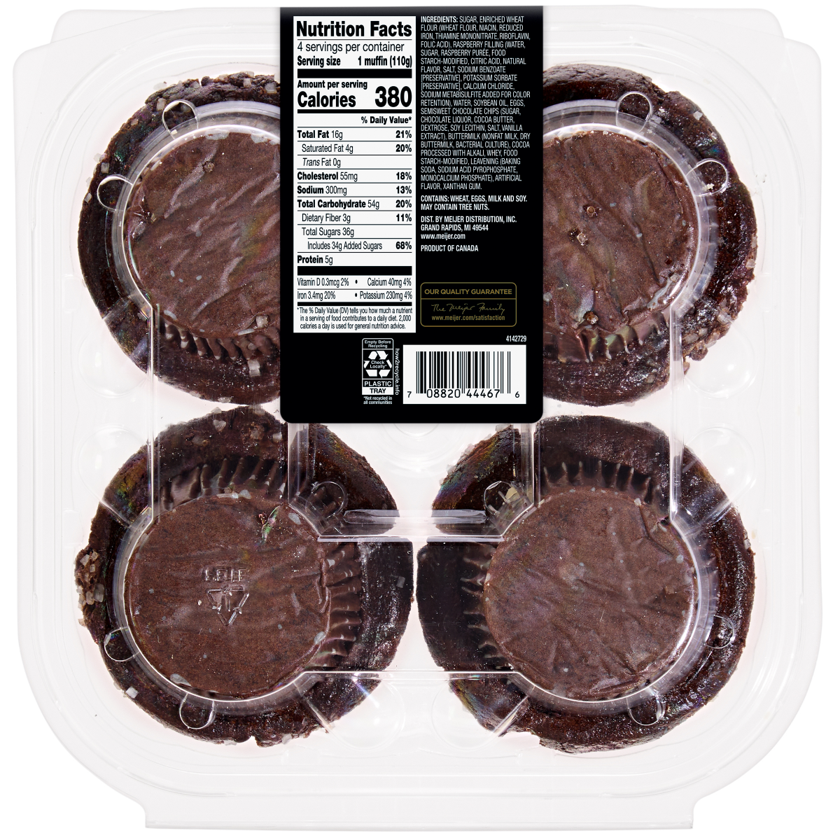 slide 9 of 9, Frederiks Raspberry Filled Dbl Choc Muff, 1 ct