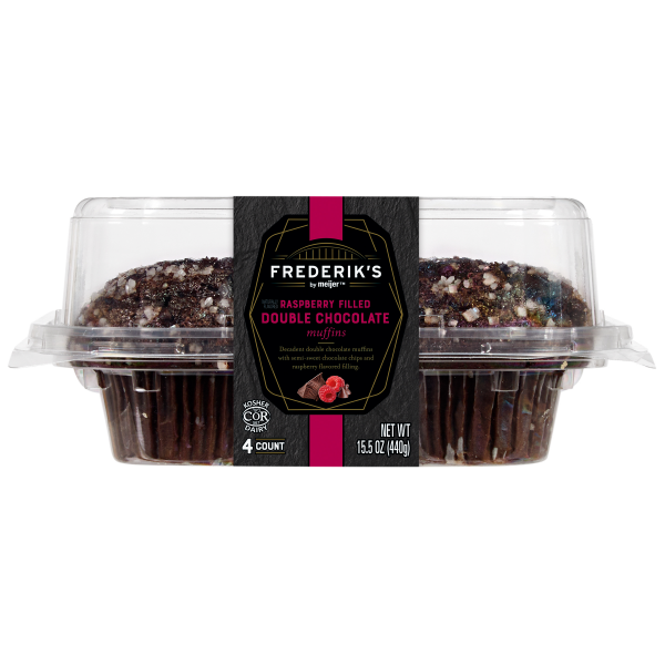 slide 3 of 9, Frederiks Raspberry Filled Dbl Choc Muff, 1 ct