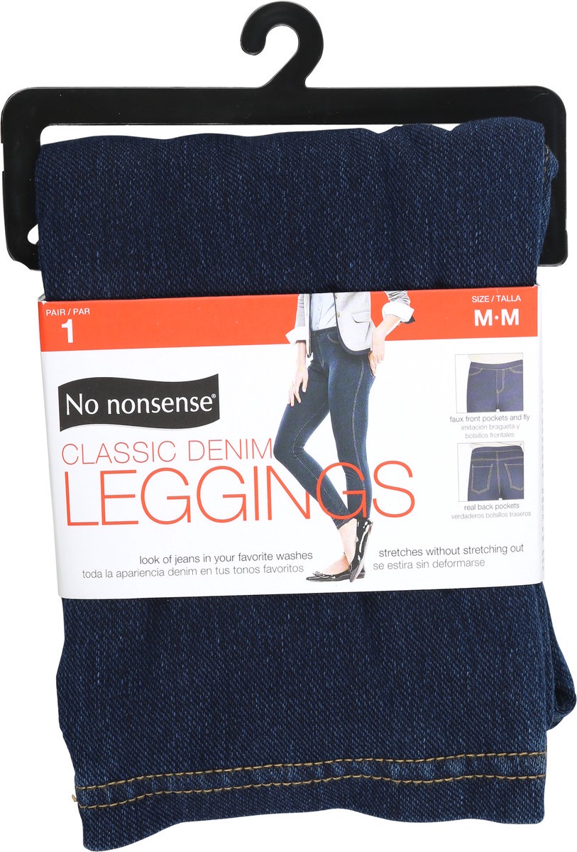 slide 4 of 10, No Nonsense Medium Indigo Denim Legging, 1 ct