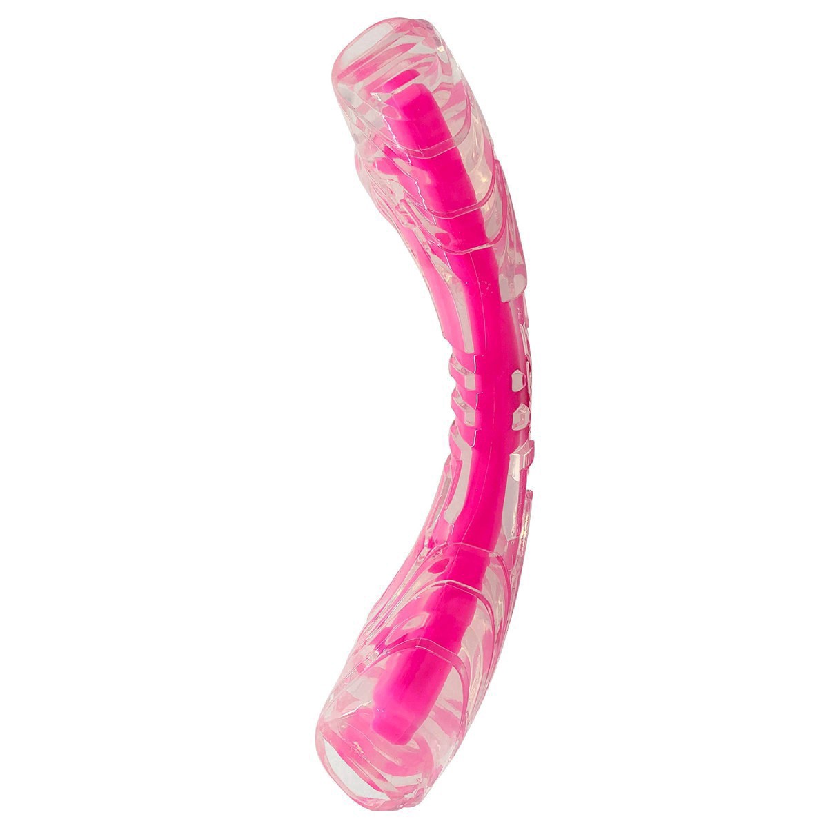 slide 5 of 21, Nerf 9" Bacon Super Scent Bone Solid Core Dog Toy - Clear Pink, 9 in