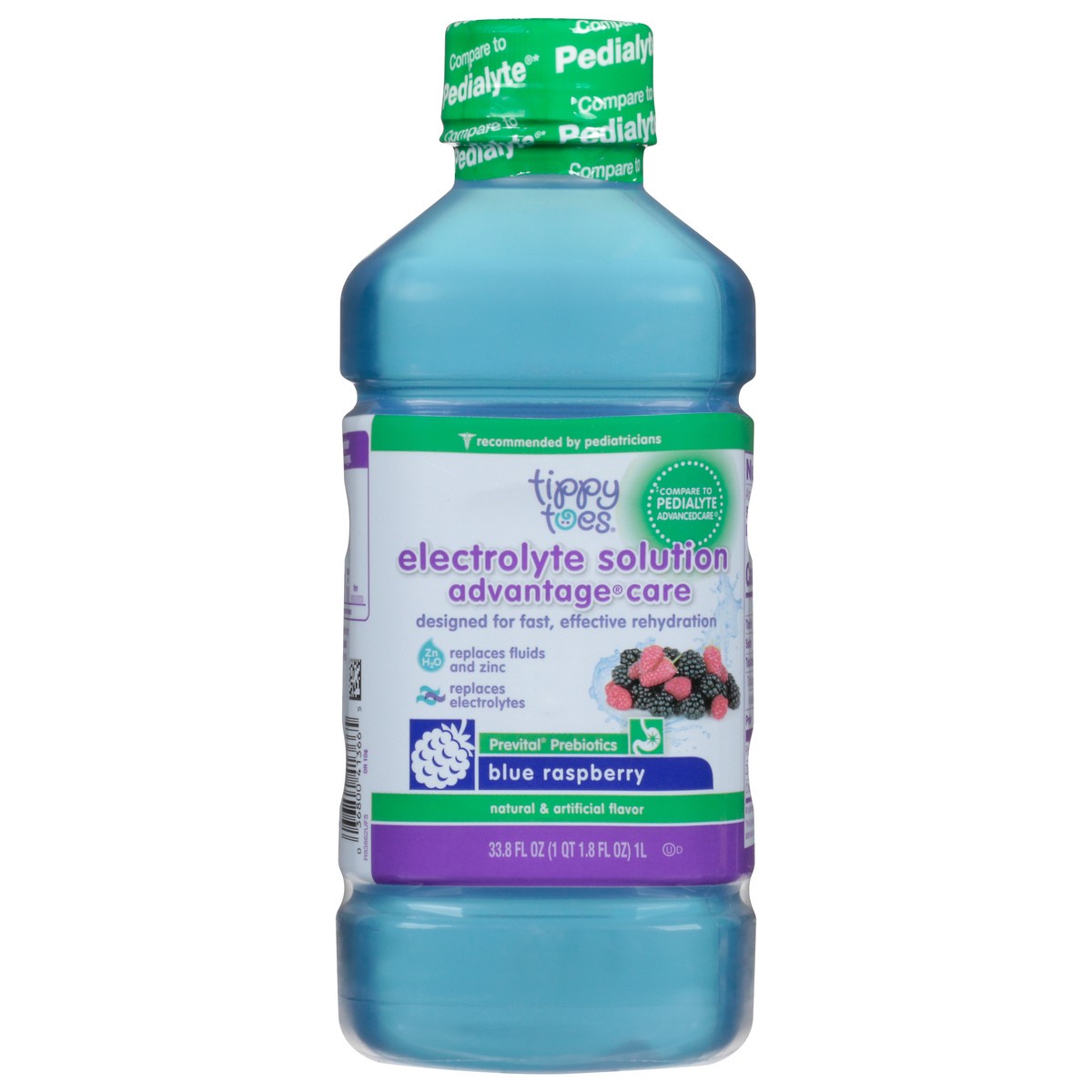 slide 12 of 17, Tippy Toes Advantage Care Blue Raspberry Electrolyte Solution 33.8 fl oz, 33.8 fl oz