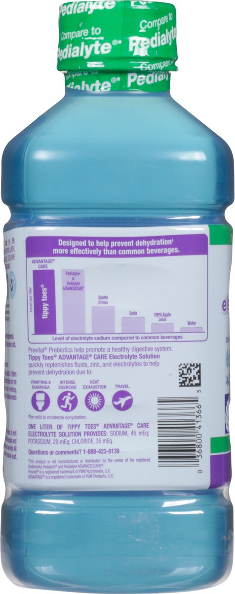 slide 3 of 17, Tippy Toes Advantage Care Blue Raspberry Electrolyte Solution 33.8 fl oz, 33.8 fl oz