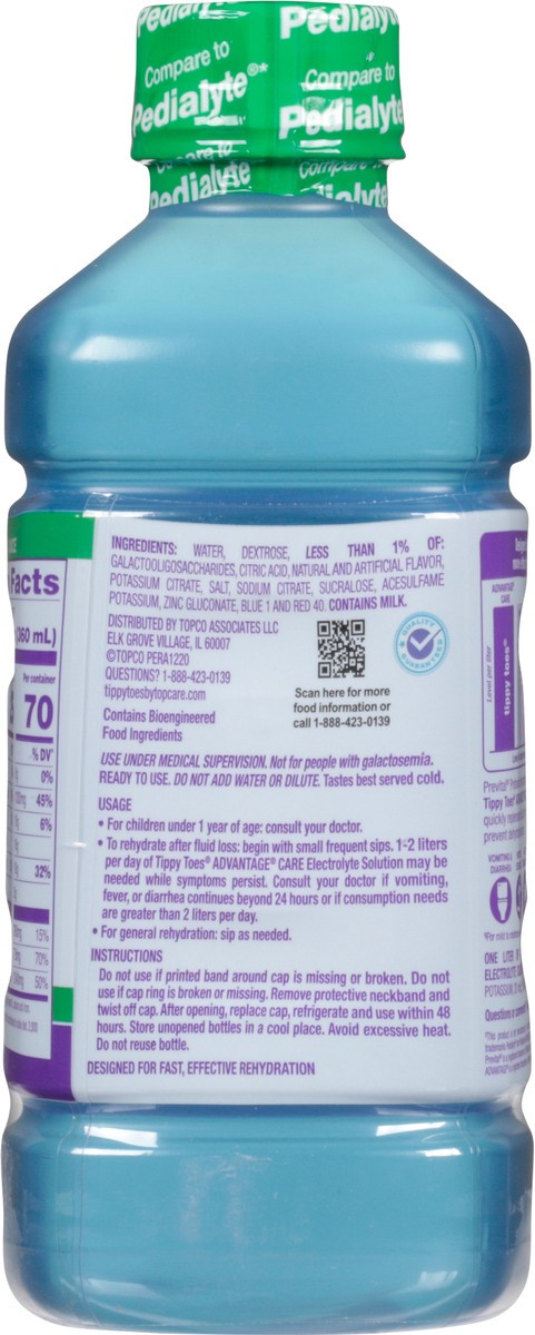 slide 16 of 17, Tippy Toes Advantage Care Blue Raspberry Electrolyte Solution 33.8 fl oz, 33.8 fl oz