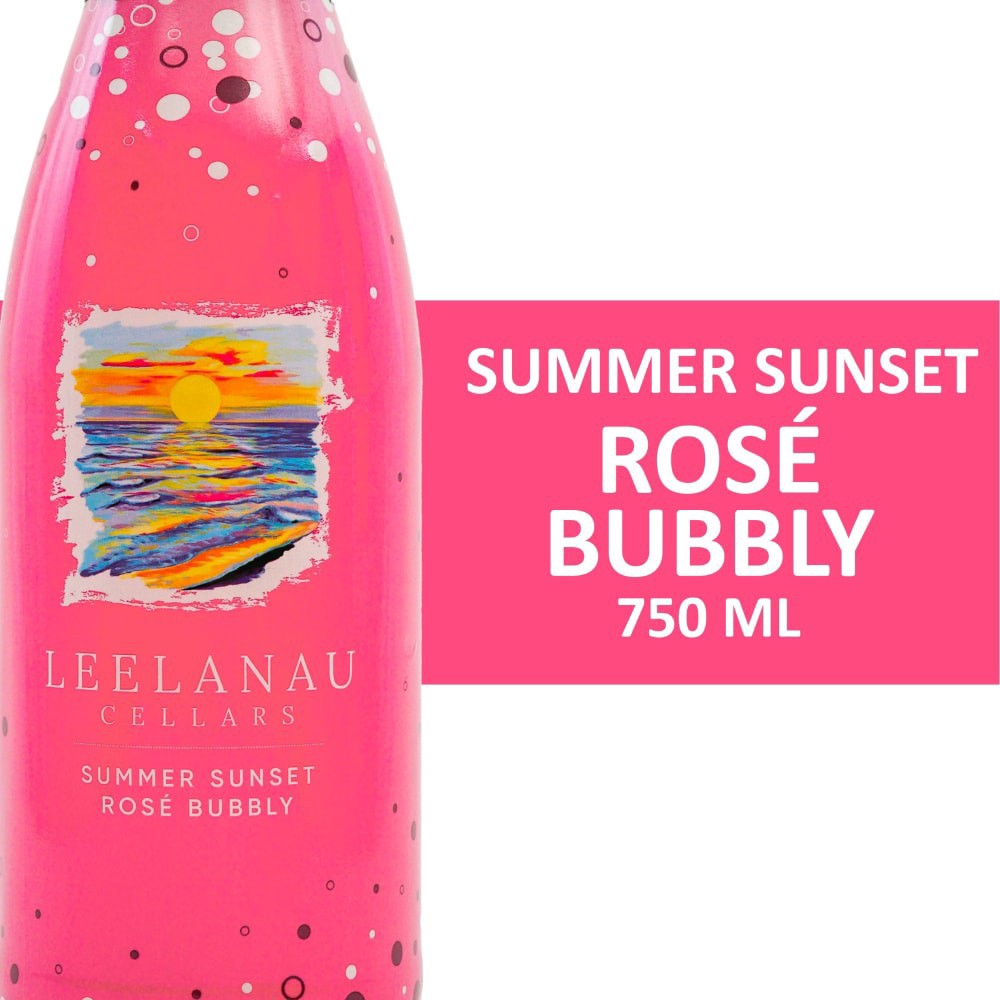 slide 1 of 4, Leelanau Cellars Summer Sunset Rose Bubbly, 750 ml