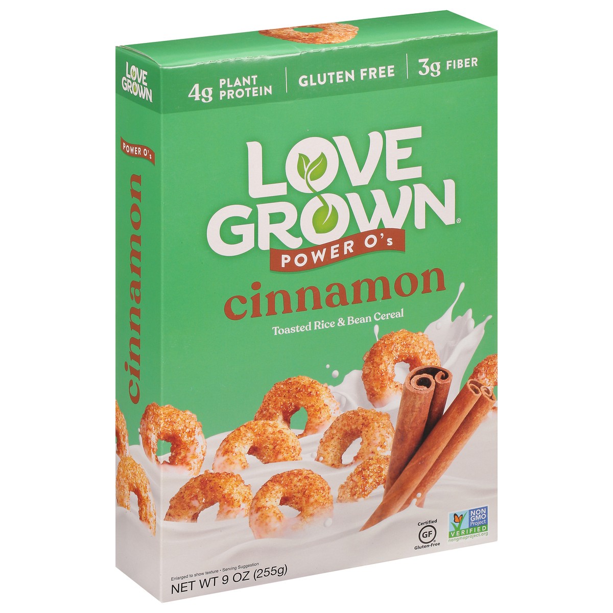 slide 3 of 9, Love Grown Power O's Gluten Free Cinnamon Toasted Rice & Bean Cereal 9 oz, 9 oz