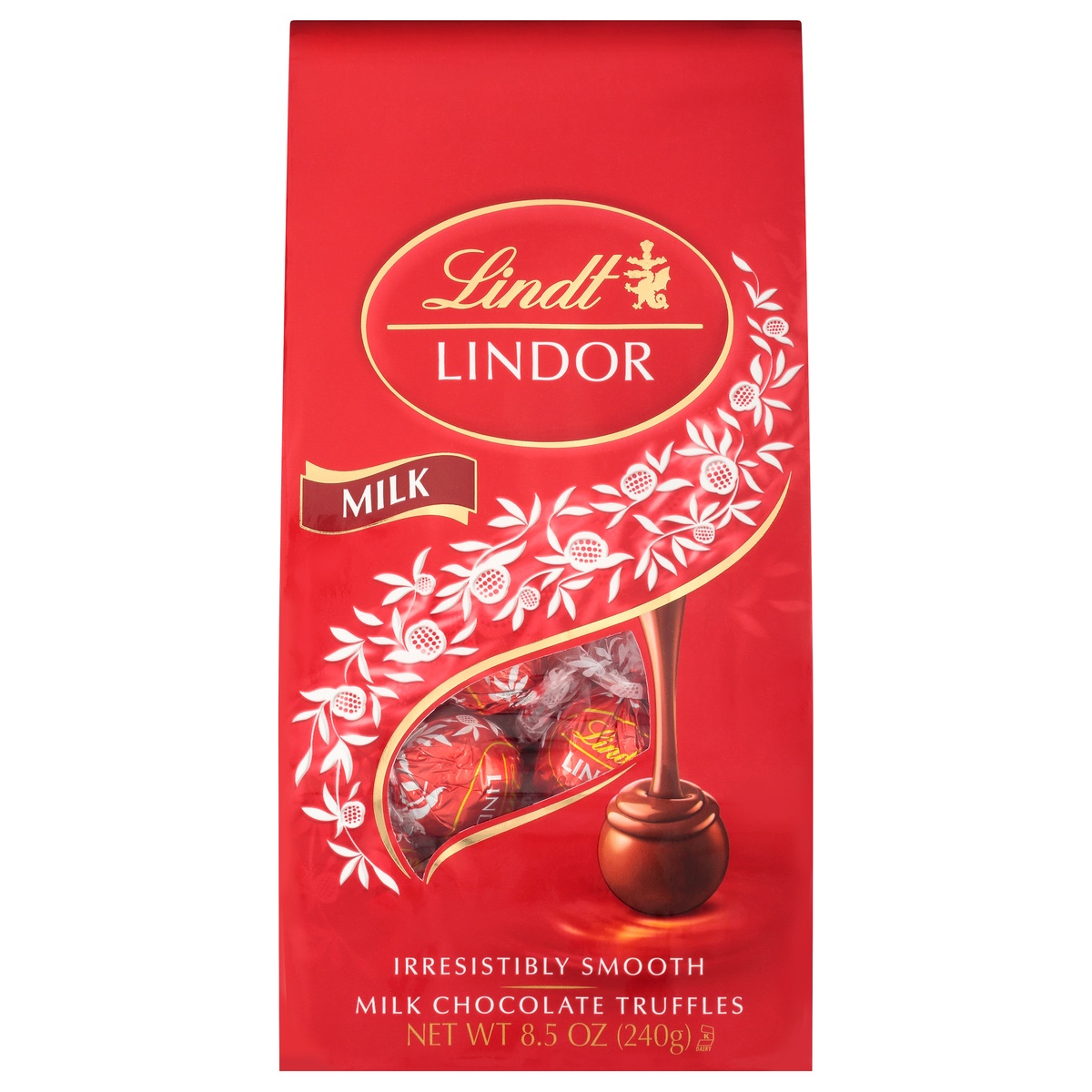 slide 1 of 1, Lindt Lindor Milk Chocolate Truffles, 8.5 oz