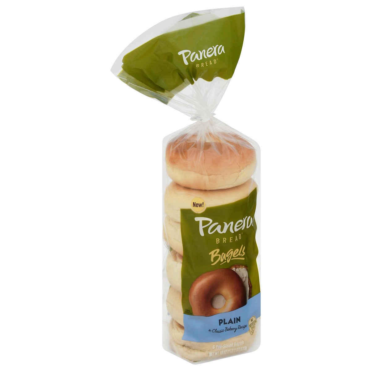 slide 7 of 9, Panera Bread Bagels, Pre-Sliced, Plain, 18 oz