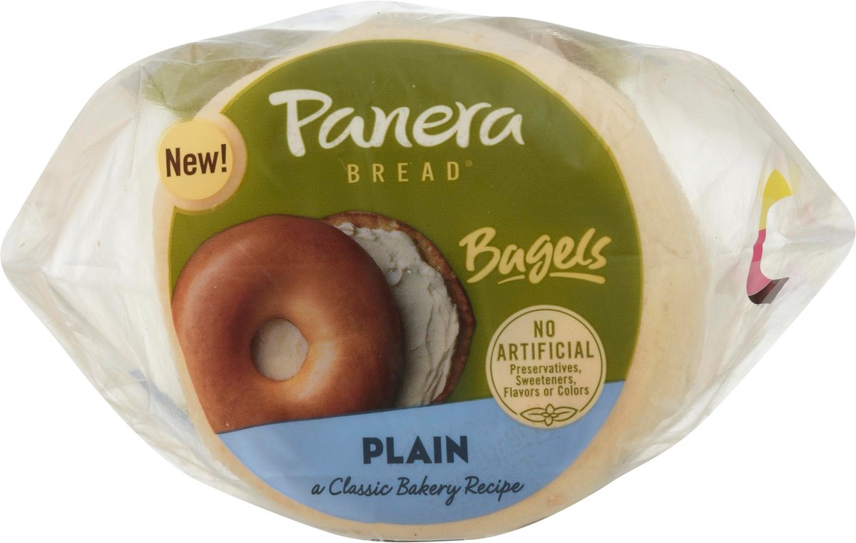 slide 2 of 9, Panera Bread Bagels, Pre-Sliced, Plain, 18 oz