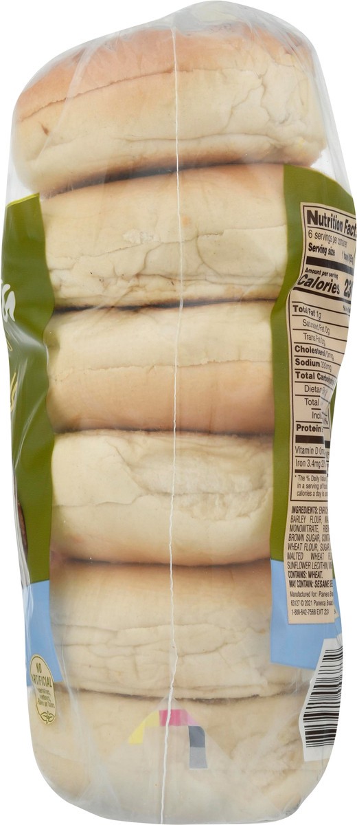 slide 8 of 9, Panera Bread Bagels, Pre-Sliced, Plain, 18 oz