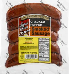 Sunset Farm Brand Cracked Pepper Smoked Sausage 16 oz