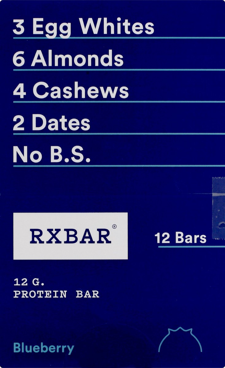 slide 6 of 6, RXBAR Blueberry Protein Bars, 12 ct; 1.83 oz
