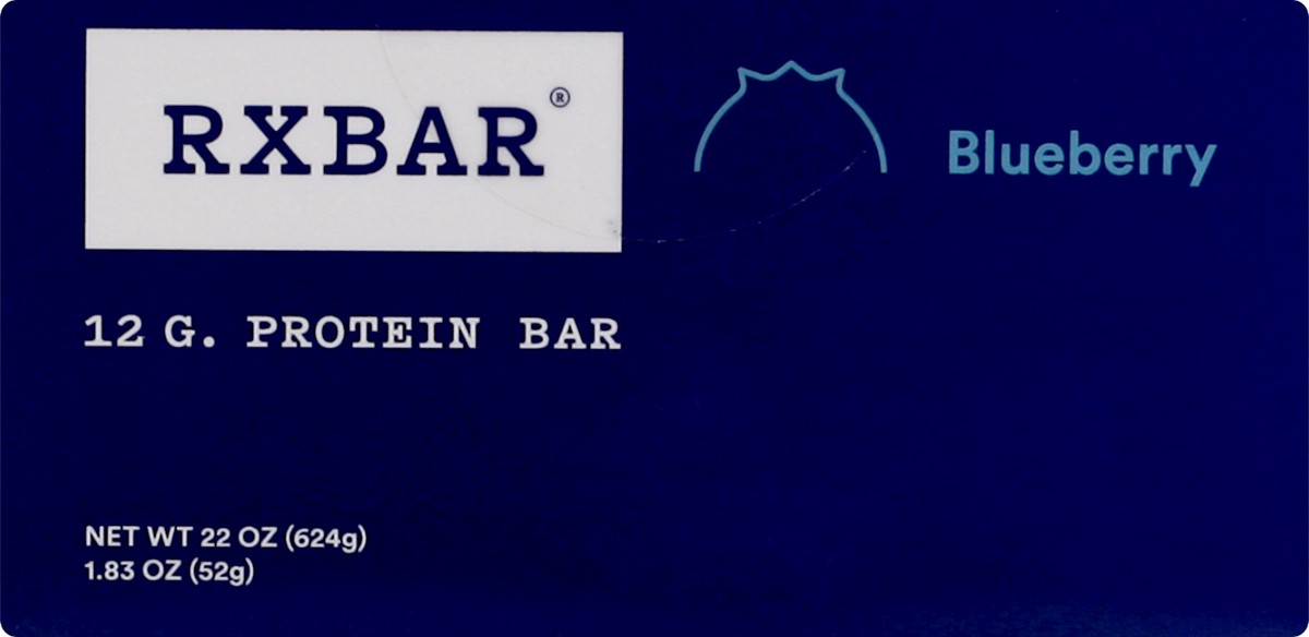 slide 4 of 6, RXBAR Blueberry Protein Bars, 12 ct; 1.83 oz