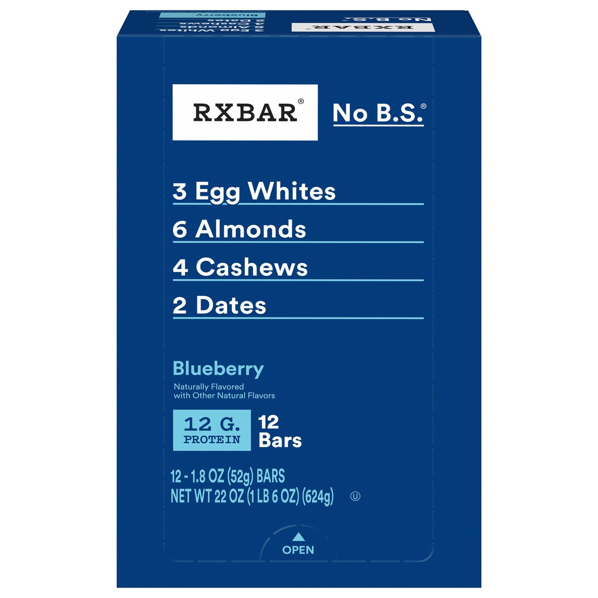 slide 1 of 6, RXBAR Blueberry Protein Bars, 12 ct