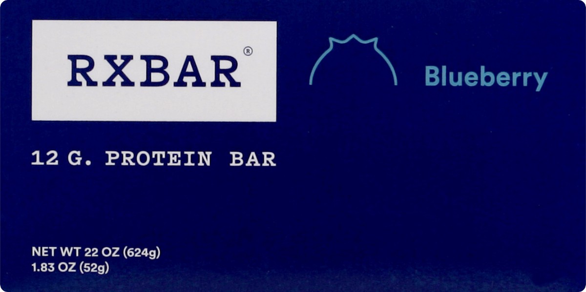 slide 2 of 6, RXBAR Blueberry Protein Bars, 12 ct; 1.83 oz