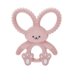 Dr Brown Bunny Long Limbed Silicone Teether Pink
