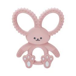 Dr Brown Bunny Long Limbed Silicone Teether Pink