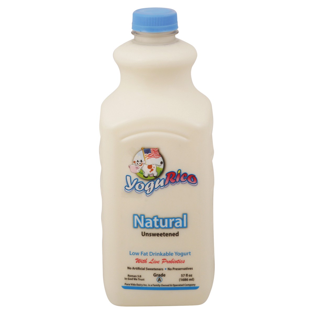 slide 1 of 13, YoguRico Low Fat Drinkable Unsweetened Natural Yogurt 57 fl oz, 57 fl oz