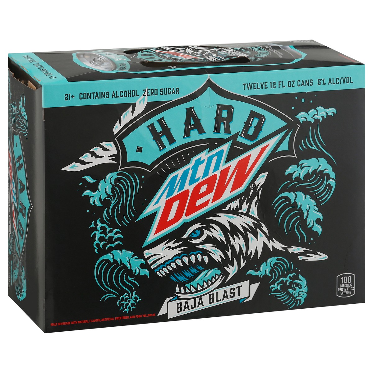 slide 2 of 9, Mountain Dew Hard Alcohol Baja Blast, 144 fl oz