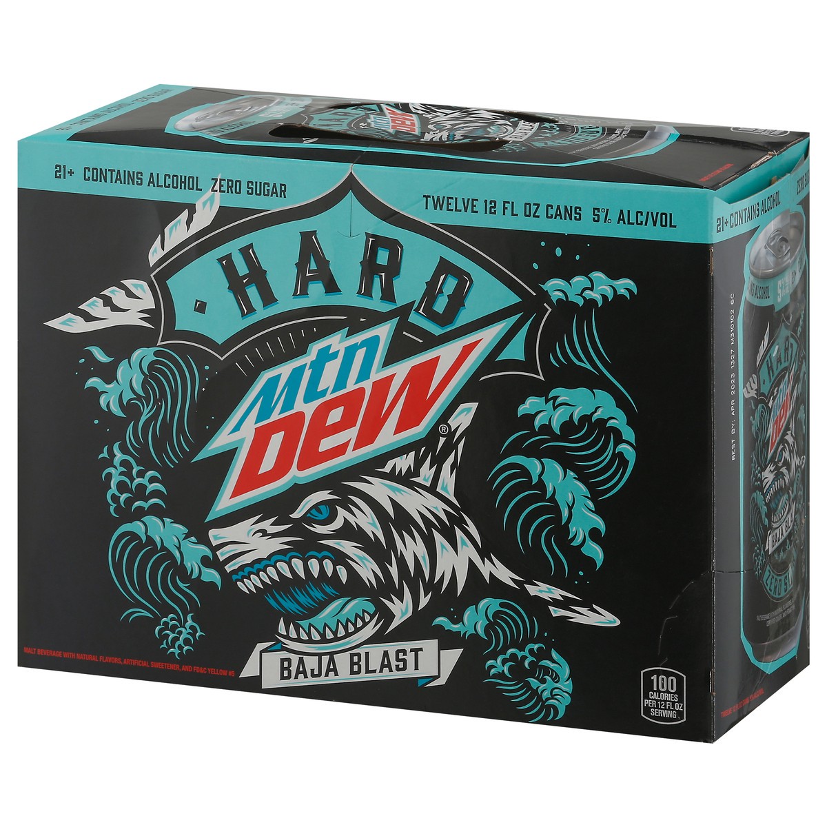 slide 3 of 9, Mountain Dew Hard Alcohol Baja Blast, 144 fl oz