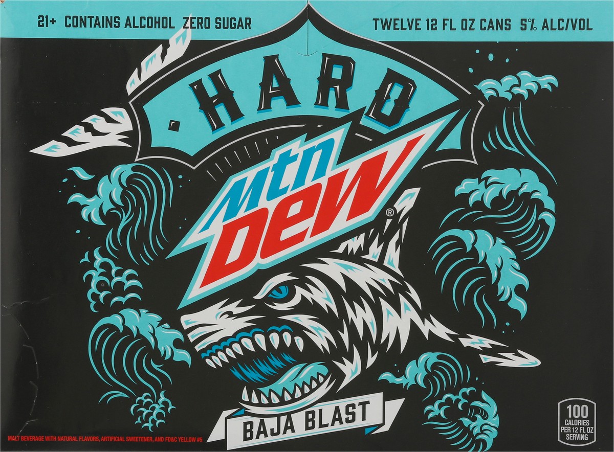 slide 5 of 9, Mountain Dew Hard Alcohol Baja Blast, 144 fl oz