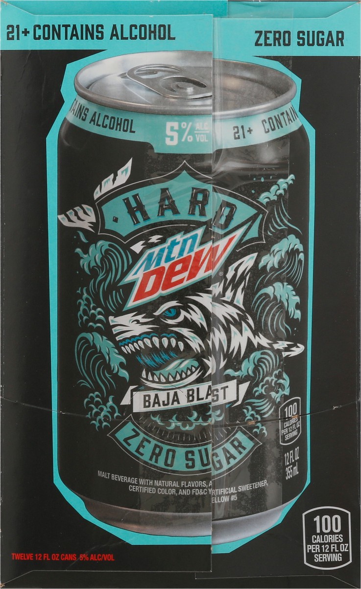 slide 8 of 9, Mountain Dew Hard Alcohol Baja Blast, 144 fl oz