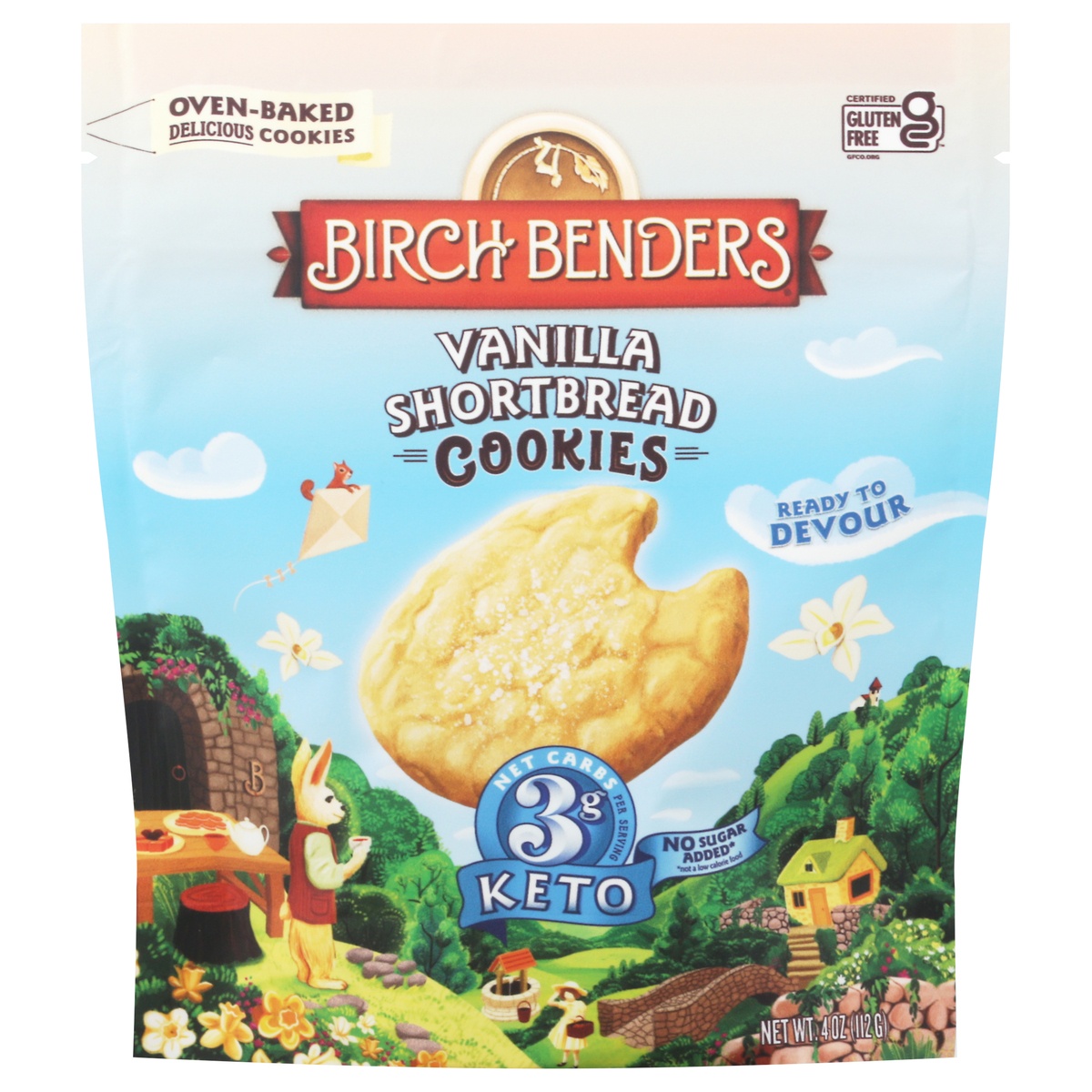 slide 1 of 1, Birch Benders Vanilla Shortbread Cookies 4 oz, 4 oz