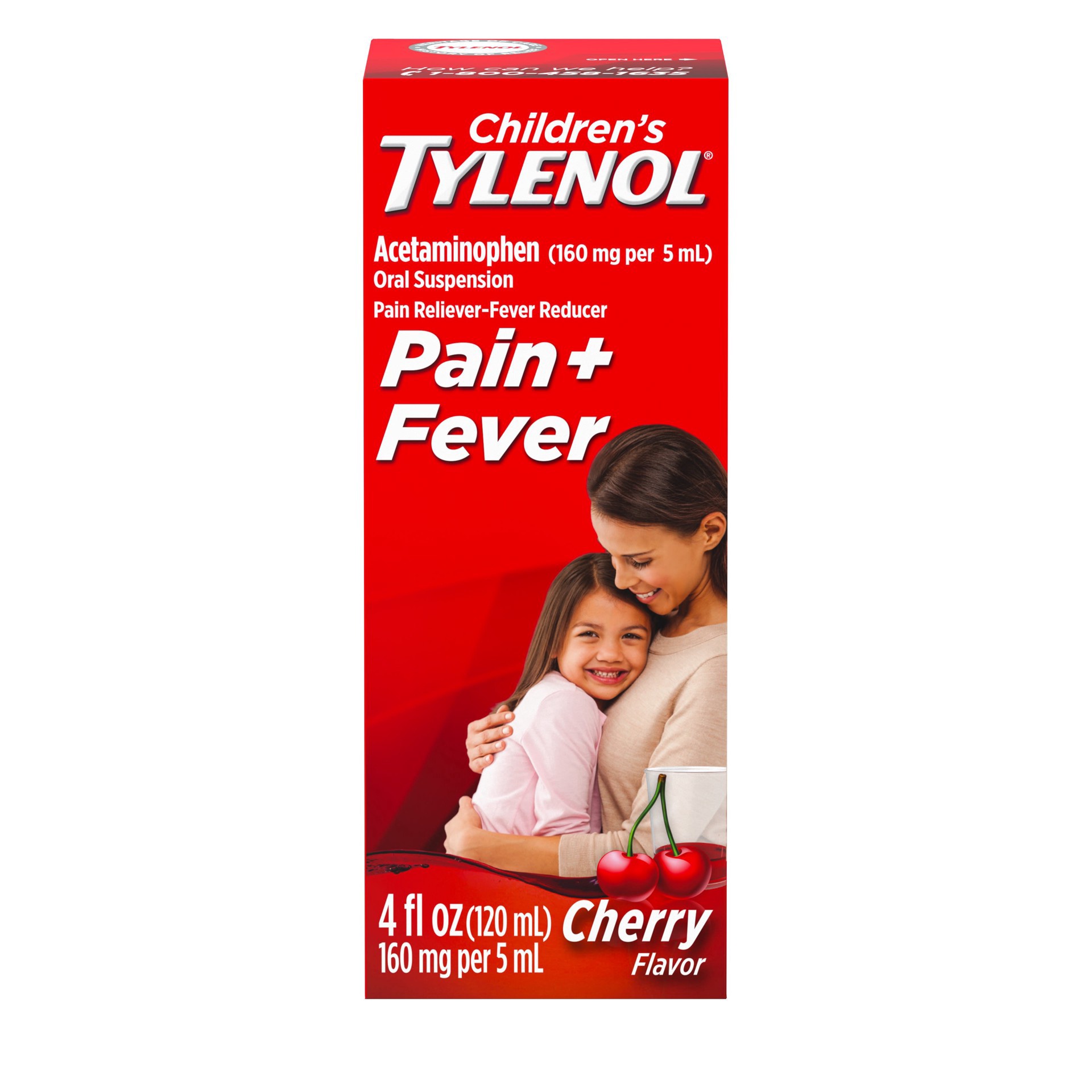 slide 1 of 10, Tylenol Children's Tylenol Pain + Fever Relief Liquid - Acetaminophen - Cherry - 4 fl oz, 4 fl oz