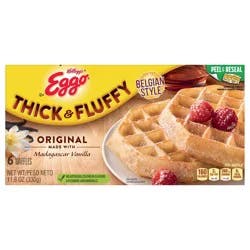 Eggo Thick and Fluffy Frozen Waffles, Original, 11.6 oz, 6 Count, Frozen