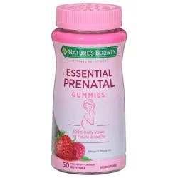 Nature's Bounty Optimal Solutions Mixed Berry Flavored Essential Prenatal 50 Gummies
