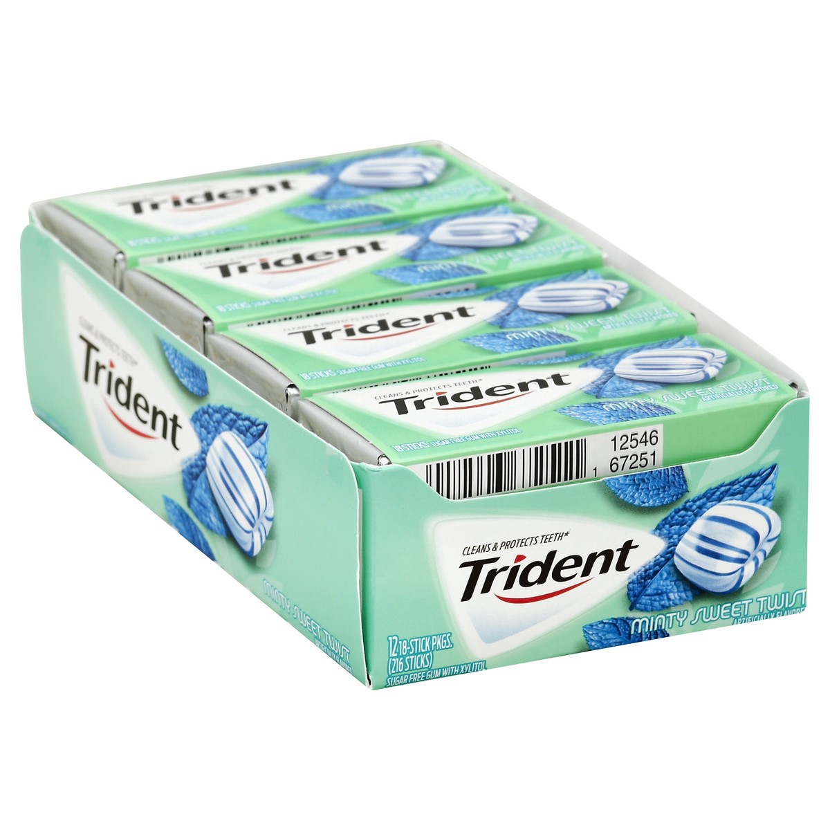 slide 2 of 6, Trident Gum 12 ea, 12 ct