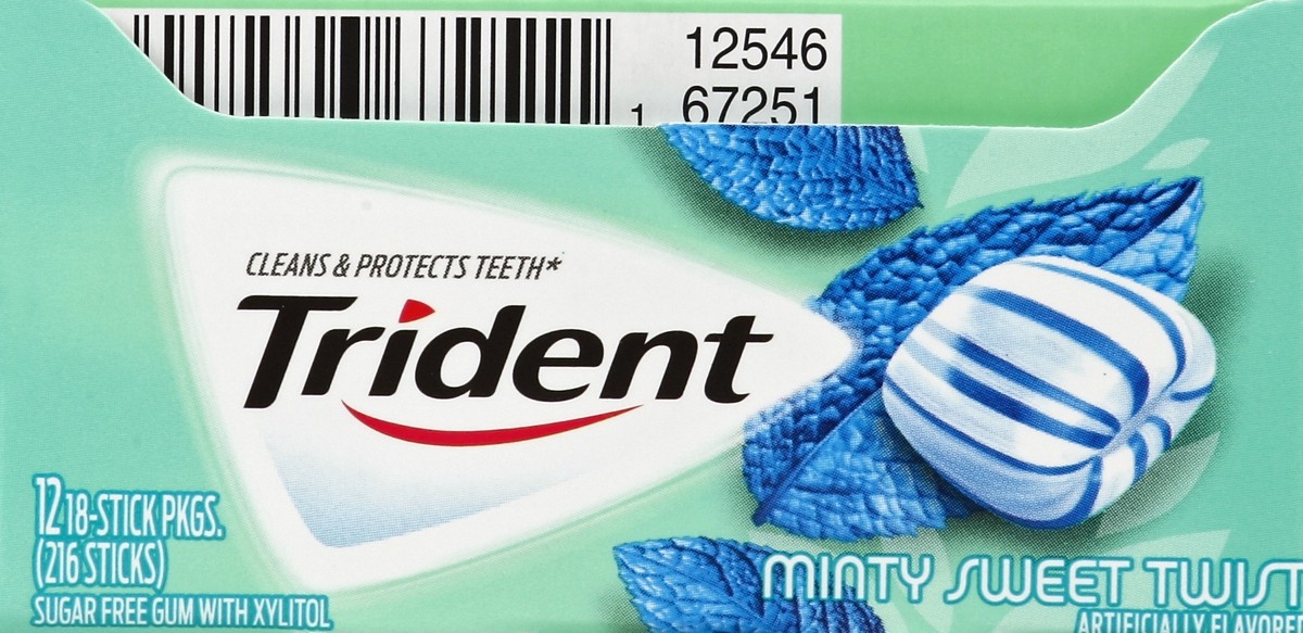 slide 1 of 6, Trident Gum 12 ea, 12 ct