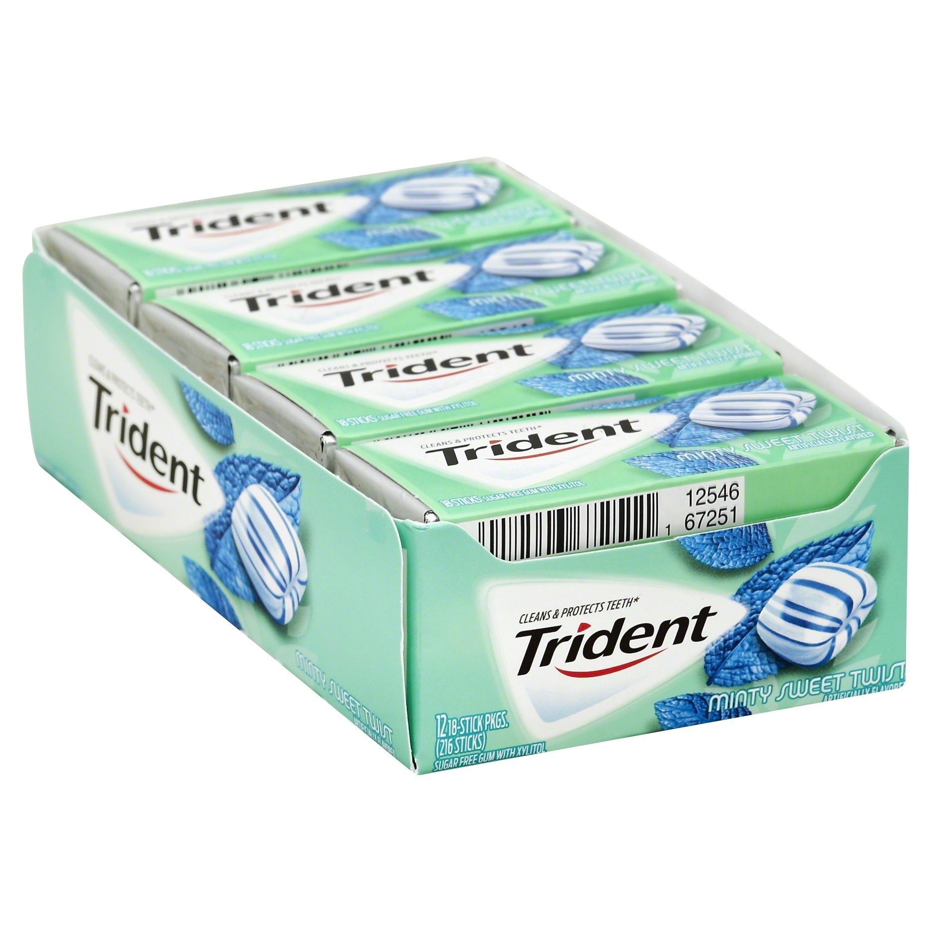 slide 1 of 1, Trident Gum 12 ea, 12 ct