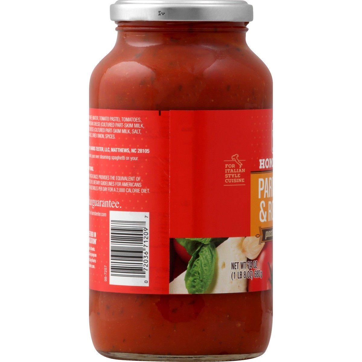 slide 2 of 8, Harris Teeter Pasta Sauce - Parmesan & Romano, 24 oz