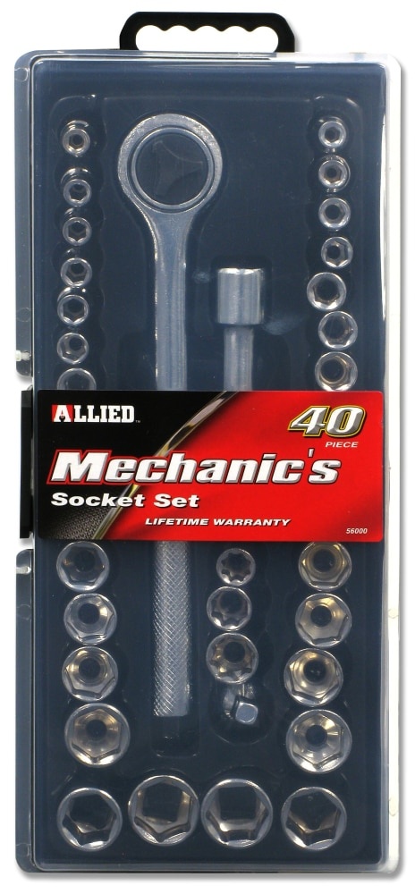 slide 1 of 1, Allied 40-Piece Socket Set - 3/8-Inch Drive, 40 ct