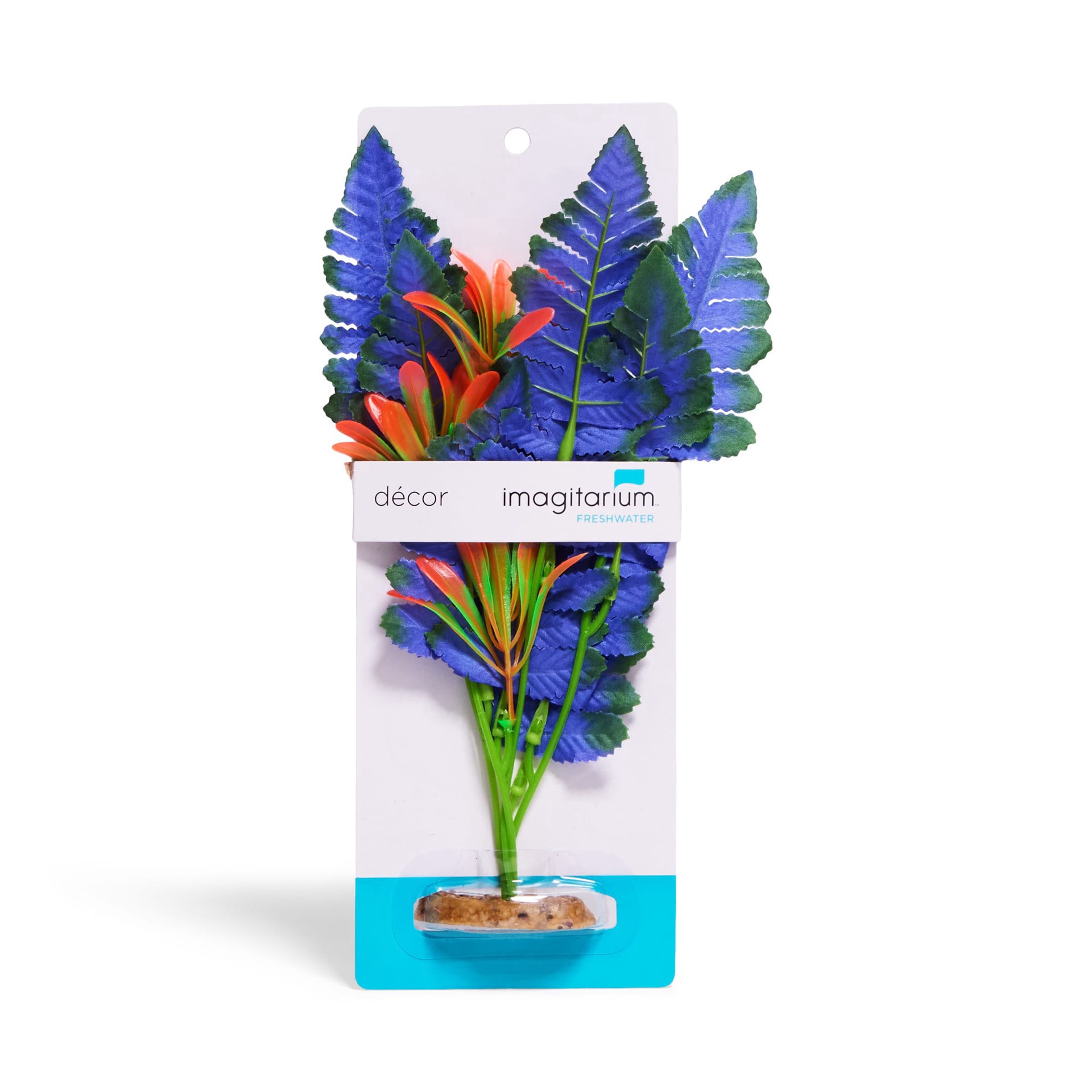 slide 1 of 1, Imagitarium Blue Fern Silk Aquarium Plant, Large, 1 ct