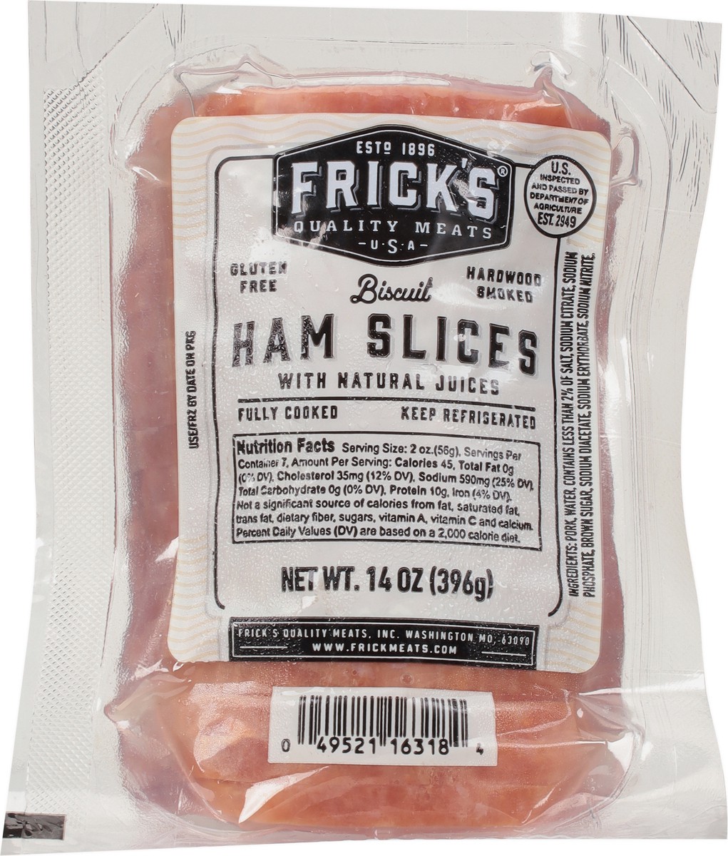 slide 6 of 9, Frick's Hardwood Smoked Biscuit Ham Slices 14 oz, 14 oz