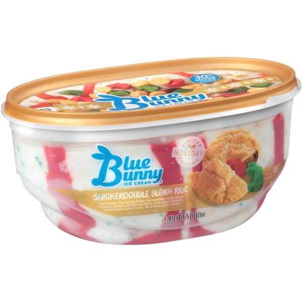 slide 1 of 1, Blue Bunny Snickerdoodle Sleigh Ride Ice Cream Holiday Flavor, 28 oz