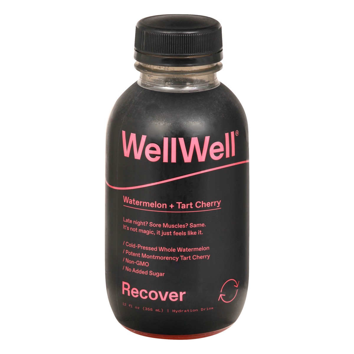 slide 1 of 7, WellWell Recover Hydration Drink, Watermelon + Tart Cherry, 12 oz