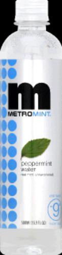 slide 1 of 1, Metromint Water Beverage Peppermint Flavored, 500 ml