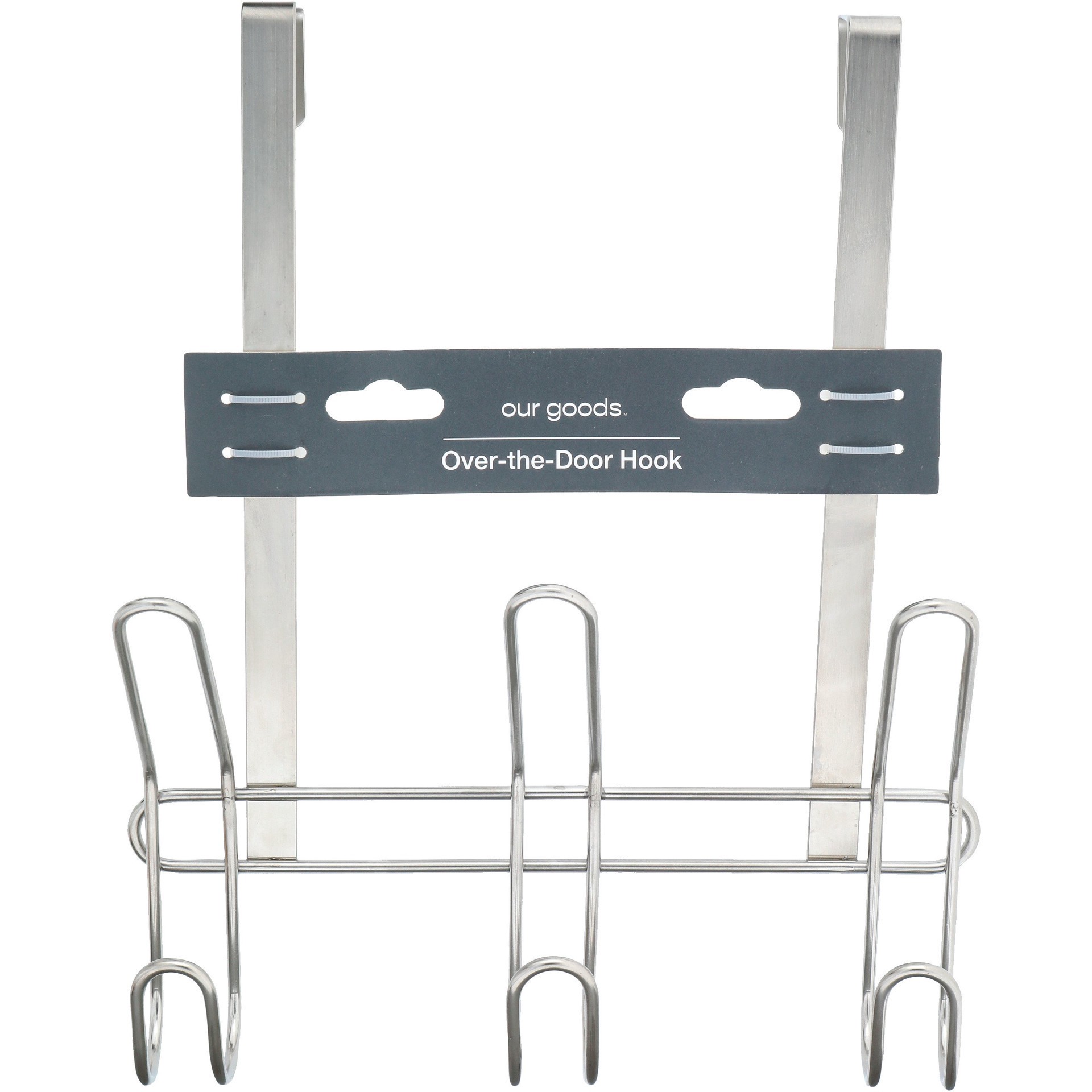 slide 1 of 1, our goods Over the Door Nickel Finish Storage Hook, 1 ct