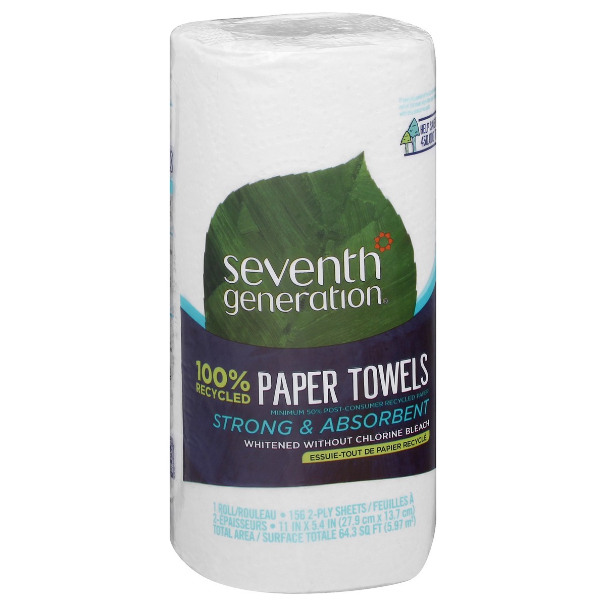 slide 1 of 1, Seventh Generation Jumbo Paper Towels 100% Recycled Paper, 1 ct