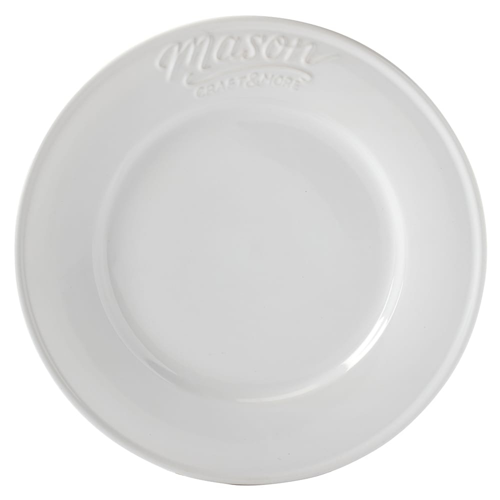 slide 1 of 1, Mason Craft & More Round Ceramic Dinner Plate - White, 11 in