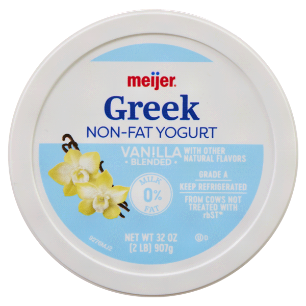 slide 25 of 29, Meijer Greek Nonfat Yogurt, Vanilla, 32 oz